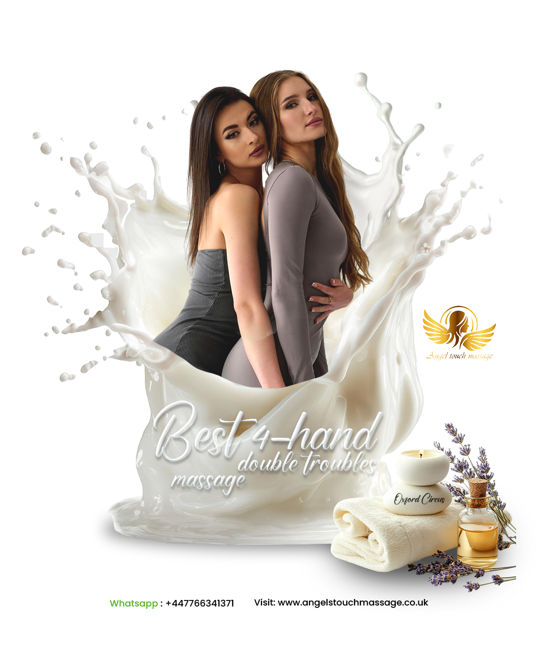 Best 4-hand double troubles massage Oxford Circus